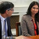 Prime Minister Rishi Sunak and former Home Secretary Suella Braverman. PIC: Phil Noble/PA Wire