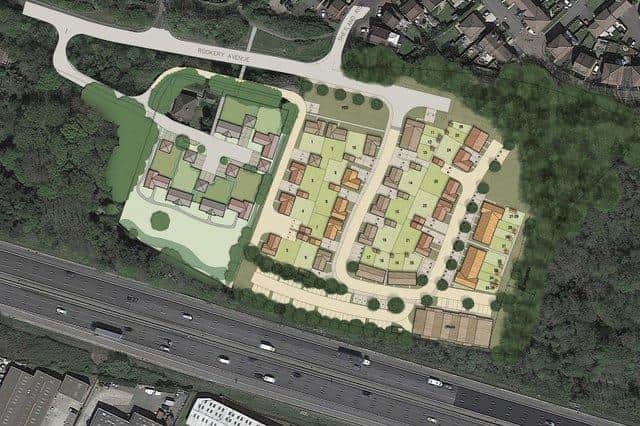The layout of the new housing development site in Whiteley which was given the green light by councillors