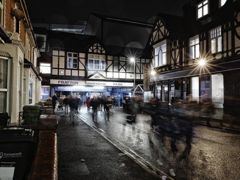 Photograph taken by Pompey fan Pete Blackman, who passed away last week.