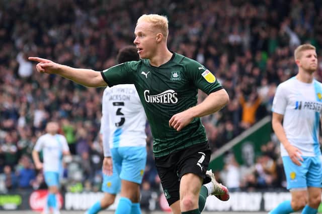 On-loan Peterborough midfielder Ryan Broom has played a key role in Plymouth's rise to the top of League One     Picture: Alex Davidson/Getty Images