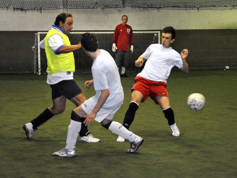 Pot Luck v Isotonic 7 in Ibrox League division two in 2008.