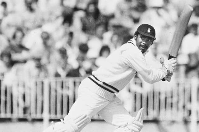 Gordon Greenidge helped Trevor Jesty put on a double century stand in a John Player Sunday League game in Portsmouth in 1983.