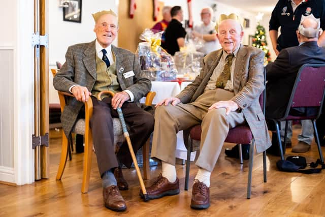 Veterans enjoying the Christmas party.