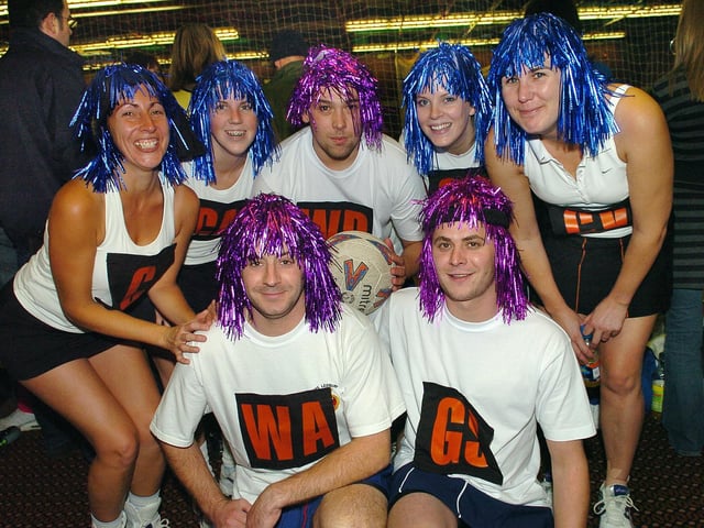 The Baldies team that competed in the 2004 Children In Need tournament at the Mountbatten Centre.