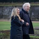 Kenneth Branagh as prime minister Boris Johnson and Ophelia Lovibond as his wife Carrie Johnson in This England.