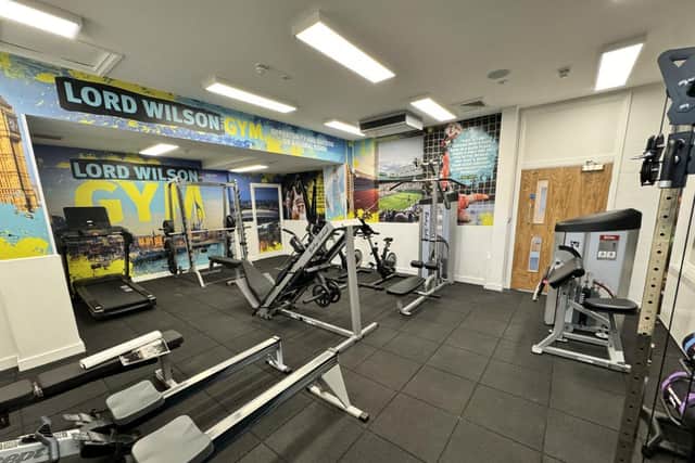 The school's gym was sponsored by Sport England