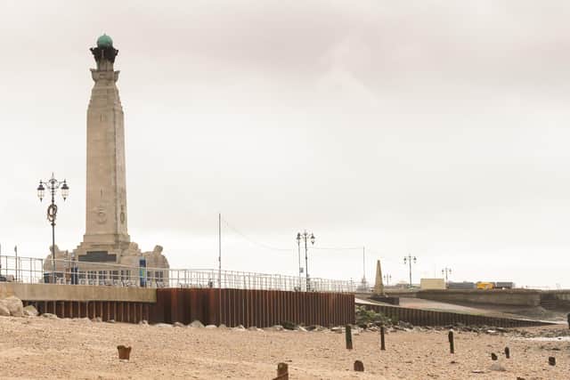 Investigative ground work will be carried out on the beach and promenade opposite the naval memorial.
Picture: Keith Woodland (140320-55)