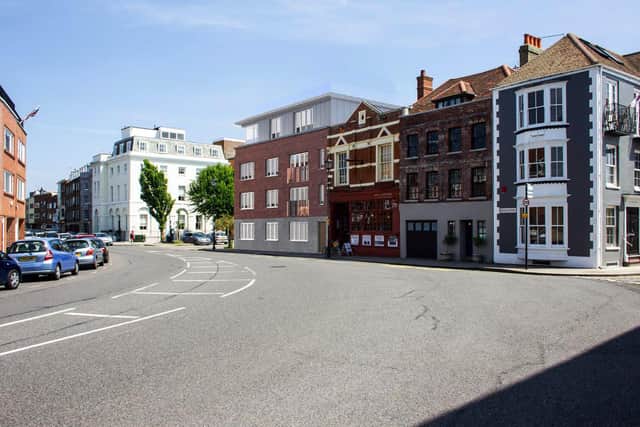 How the extension to Fontenoy House in Old Portsmouth would have looked. From planning application papers
