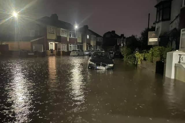 Residents of Salisbury Road in Cosham were hit by severe flooding in July which left toilet paper, human excrement, and dead rats on the pavement and drives. Picture: Lucy Heard.