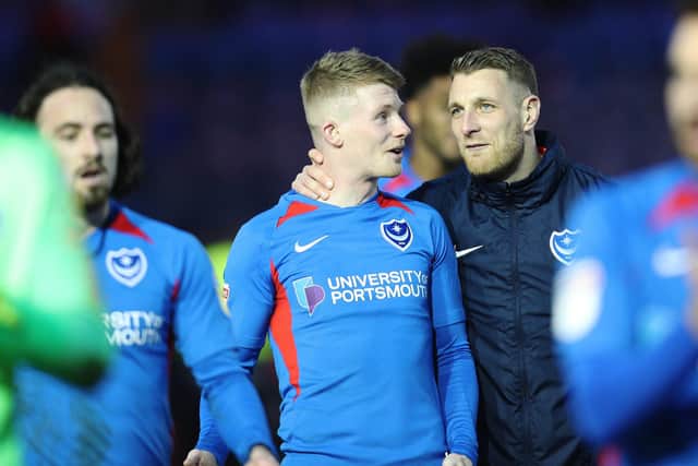 Andy Cannon (left) has not been available for Pompey since suffering injury against Sunderland at the start of this month. Picture: Joe Pepler
