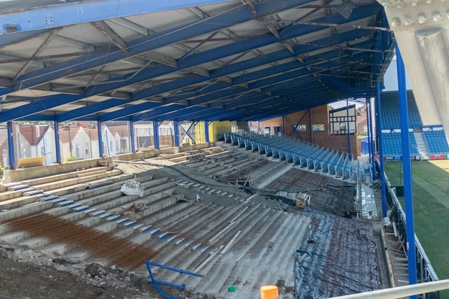 Work continues to progress in the Milton End, which will house up to 3,200 supporters when complete.