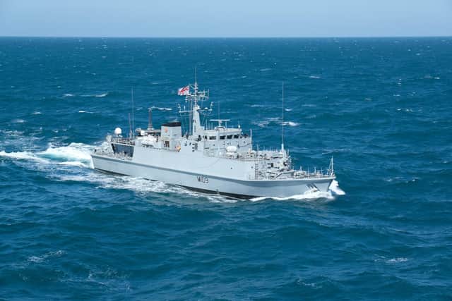 HMS Bangor in the Gulf of Arabia on February 9, 2022. Picture: Lt Purvis RN/UK MOD Crown Copyright.