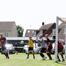 Jamie White heads home for Baffins at Fleetlands. Picture: Chris Moorhouse