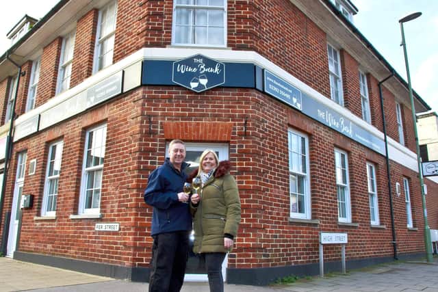 Michael and Debbie Watts outside of The Wine Bank.
Picture: Clive Jackson