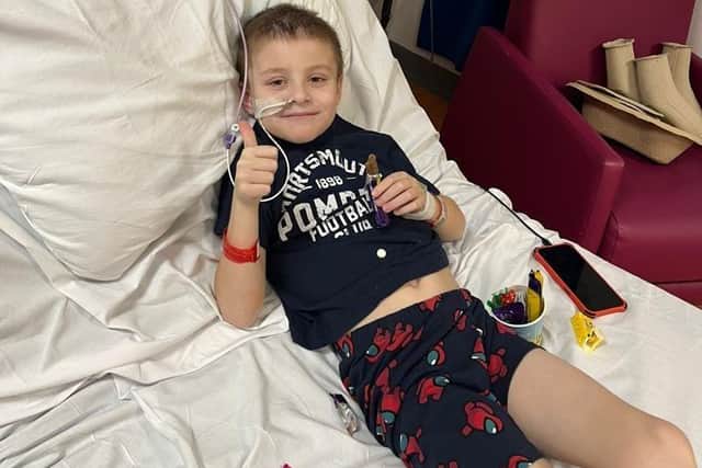 7-year-old Lenny Cook has been extremely ill while undergoing his latest round of chemotherapy.