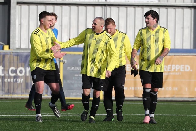 Freehouse celebrate their first goal. Picture: Stuart Martin