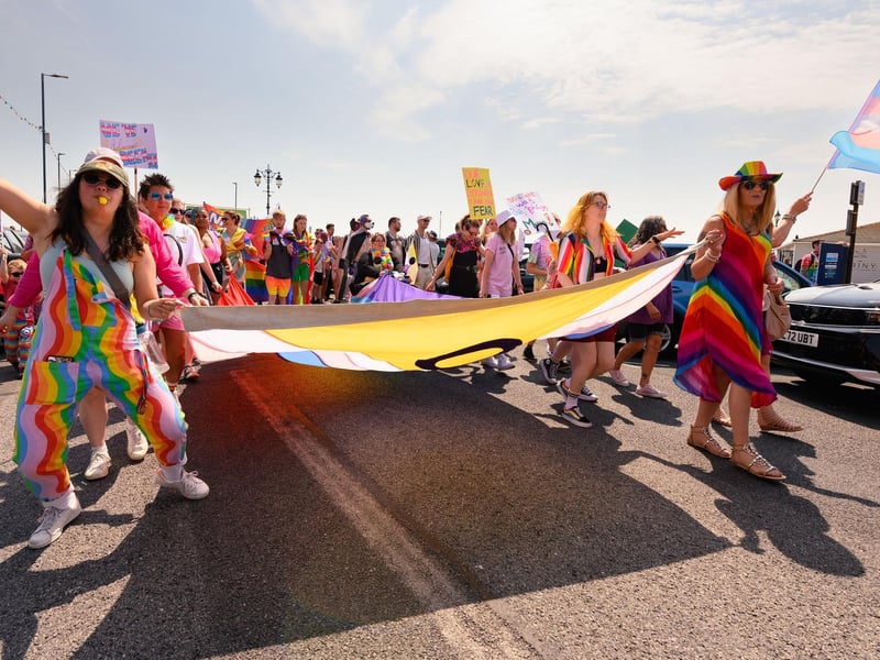 Pictured is: A group attending the Portsmouth Pride event.


Picture: Keith Woodland