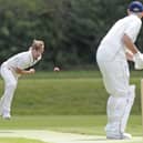 Waterlooville 2nds' Charlie Croft bowls to Matt Barber at Cockleshell Gardens. Picture Ian Hargreaves