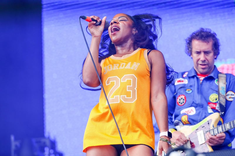 The Go! Team performing on the Common Stage
Picture: Chris Moorhouse (jpns 270823-052)