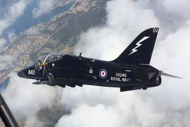 Stock image of a Royal Navy Hawk T1 from 736 Naval Air Squadron. Photo: Royal Navy