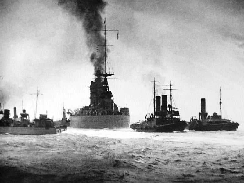 In January 1934 the battleship HMS Nelson ran aground in the Solent.