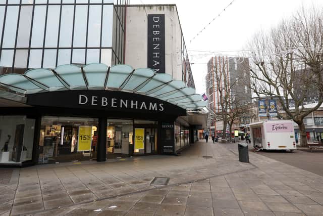 Debenhams. Commercial Rd, Portsmouth
Picture: Chris Moorhouse (161220-33)