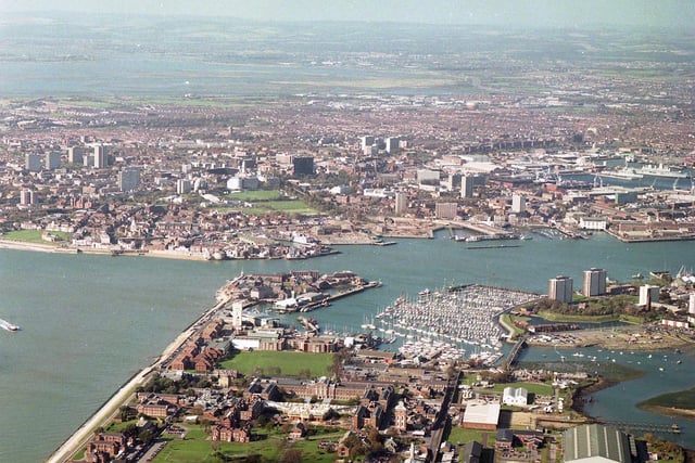 Aerial of Haslar and HMS Dolphin in 1998.

