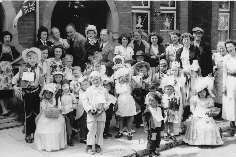 The street party celebrating the Queen's coronation in 1953 at Ripley Grove, Baffins, Portsmouth