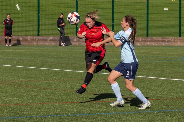 Widbrook's Sharna White (red). Picture: Mike Cooter
