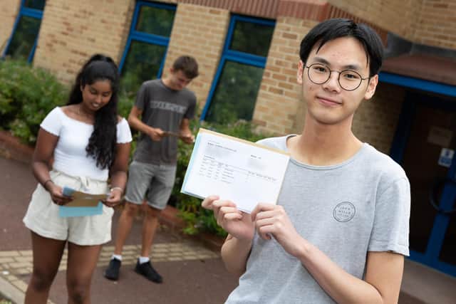 Nathan Chan, 18, of Oaklands Catholic School, will be studying nutrition at Surrey University
Picture: Duncan Shepherd
