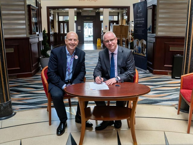 Paul Moran from Fair Ways (left) with Royal Marine Hotel, Portsmouth (right)