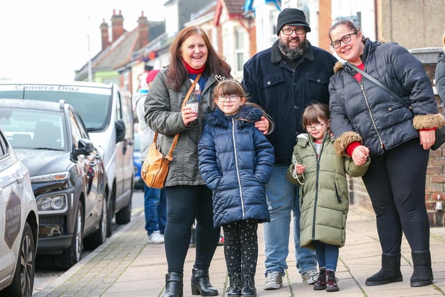 From left, Sue Harris, and Geoffrey and Claire Harris-Moreton, with Faith, 7, and Gabby, 5. Baffins Christmas market, Tangier Road, Portsmouth
Picture: Chris Moorhouse