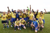 Meon Milton after winning the Mid-Solent League title. Back (from left) Harvey Cooper, Dan Gedling, Adam Beckett, Jagjit Singh, Dale Holmes, Matt Hickley, Bic Singh, Sam Fowler, Chris Foy, Aran Singh, Lewis Fisher, Andy Edwards, Dan Edwards, Gareth Bailey, Barry Jeans, Dylan Futcher. Front: Matteo Berogna, Bayley Whitcombe, Bill Cook, Ryan Brown. Picture: Chris Moorhouse