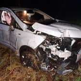Police say the driver was "extremely lucky" after he walked away from the crash.