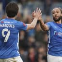 Marcus Harness scored the only goal of the game for Pompey in the 28th minute