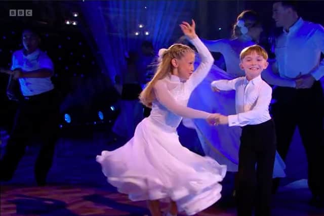 Pebble-Rose Spratt, nine, from Portsmouth and Luca Ivanets, nine from Hedge End were on Strictly Come Dancing on Saturday, November 19
Picture: BBC