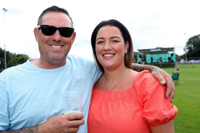 Rod Tribble and his daughter, Emily Tribble. Baffins Band Day at Baffins Milton Rovers FC's ground, PMC Stadium, Eastern Rd
Picture: Chris Moorhouse (jpns 310721-37)