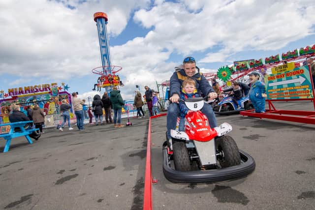 Steve Kyte with his son, Ollie at South Parade Pier, Southsea 
Picture: Habibur Rahman