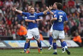 Chris Maguire celebrates his goal against Southampton in 2012.  (Photo by Michael Steele/Getty Images)