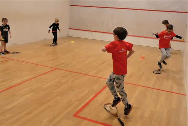 Equipment for junior sessions was provided for Alverstoke Lawn Tennis, Squash and Badminton Club