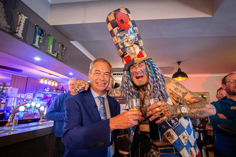 Pictured: Nigel Farage with John Westwood at the Rifle Club

Picture: Habibur Rahman