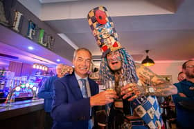Pictured: Nigel Farage with John Westwood at the Rifle Club

Picture: Habibur Rahman