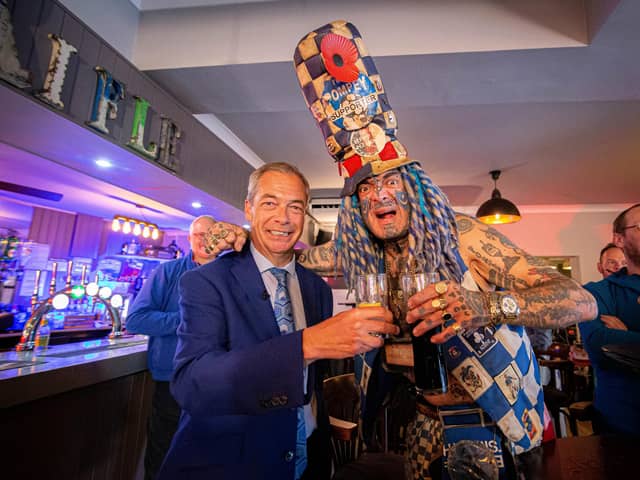 Pictured: Nigel Farage with John Westwood at the Rifle Club

Picture: Habibur Rahman