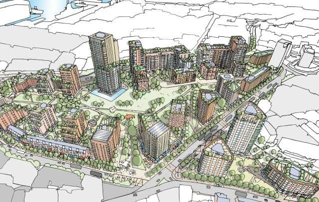 An artist's impression of the proposed City Centre North development in Portsmouth. Picture: Portsmouth City Council.