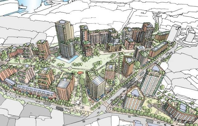 An artist's impression of the proposed City Centre North development in Portsmouth. Picture: Portsmouth City Council.