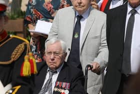 The procession along the seafront in Stokes Bay, including D-Day veteran George Carpenter