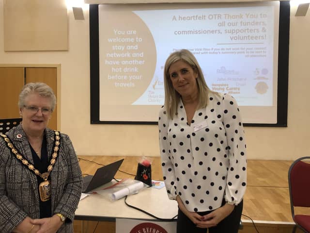 From left: cllr Rosy Raines, mayor of Havant, and Kate Glasby, CEO of Off The Record South East Hampshire