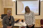 From left: cllr Rosy Raines, mayor of Havant, and Kate Glasby, CEO of Off The Record South East Hampshire