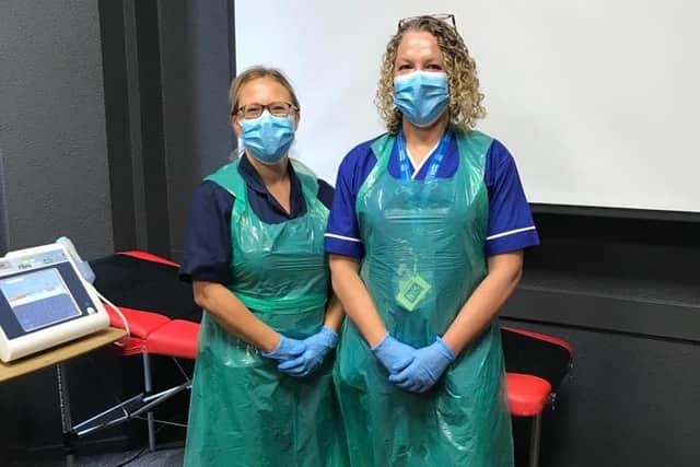 (left to right) Emma Gluba, Paediatric Respiratory Nurse TB and Chery Kay, Respiratory Nurse Specialist