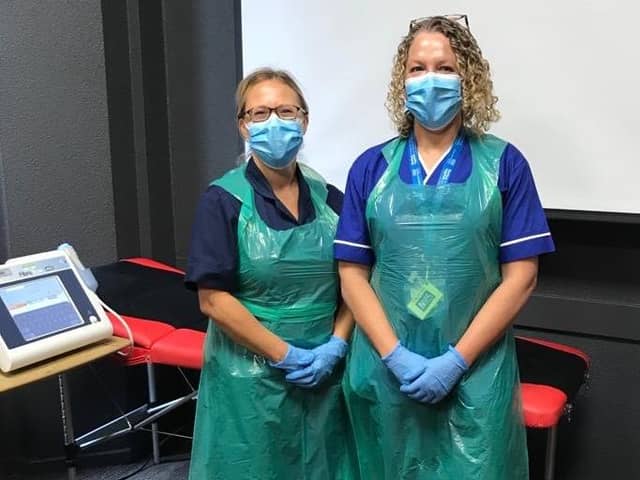 (left to right) Emma Gluba, Paediatric Respiratory Nurse TB and Chery Kay, Respiratory Nurse Specialist